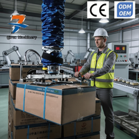 Lève-tubes pneumatique compact pour la manutention de cartons et sacs par un seul opérateur, avec rotation à 360° et capacité de charge de 100 kg