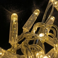 Guirlande lumineuse extérieure commerciale IP44 en PVC transparent, remplie de colle, blanc chaud, clignotante, 8 modes, alimentation 220V, intensité variable, télécommande