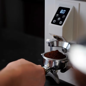 Moulin <span class=keywords><strong>à</strong></span> <span class=keywords><strong>café</strong></span> électrique 64 mm <span class=keywords><strong>à</strong></span> meules plates, simple ou double, 18 réglages de mouture, trémie de 500 g, support réglable, commande tactile - Product Image 4