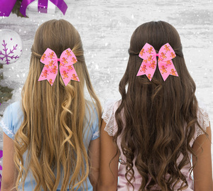 Los Lazos para el Cabello Más Nuevos y Adorables para Niñas Pequeñas con Estampado de Animales, Lazos Rosa Intenso, Cinta Estampada Personalizable con Banda Elástica, Diseño Personalizado - Product Image 3