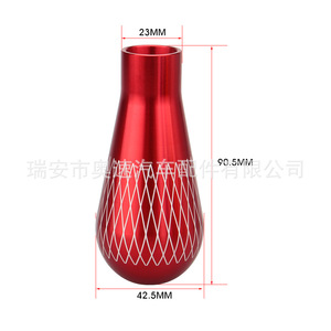 Aluminum Alloy Gear <b>Shift</b> <b>Knob</b> Red Universal Ergonomic Design Car Interior Accessory - Product Image 5
