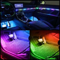 BESTOEMLED Bande lumineuse LED acrylique pour voiture à 3 commandes avec application, éclairage décoratif coloré et dynamique pour modèle OLIVER 12V