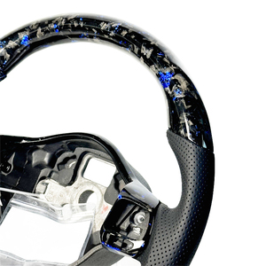 Volante Deportivo de Fibra de Carbono Forjado Azul Plateado Más Popular, con Cuero Perforado, para Volkswagen MK6 MK5 MK4 Golf R GTI <span class=keywords><strong>GTS</strong></span> - Product Image 6