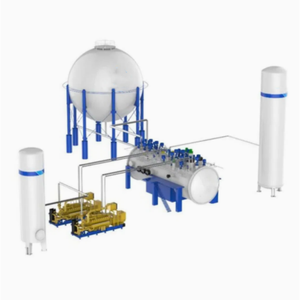 Licuador de Hidrógeno Criogénico Confiable 300L/h Líquido 450ml/min Ecológico 99.9999% Pureza con Bomba y Motor para Transporte - Product Image 3