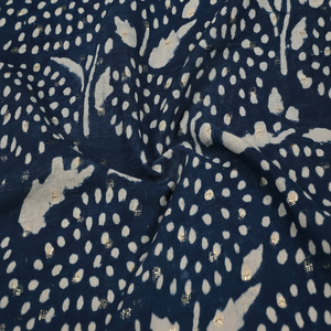 ผ้าบาติกสีครามแบบบล็อกผ้าสำหรับเครื่องแต่งกาย - Product Image 1