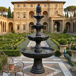 <span class=keywords><strong>Fontaine</strong></span> d'eau de jardin électrique portable à 4 niveaux, autoportante, <span class=keywords><strong>en</strong></span> résine, finition peinte, style antique - Product Image 4