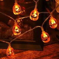 Guirlande lumineuse LED extérieure en plastique étanche, accessoires de décoration de fête pour Halloween, fantômes, crânes, citrouilles, lanternes de festival