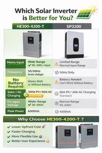 En stock, Ventes Flash : Système d'onduleur solaire hybride 3.2KVA 24VDC, Nouveau modèle 3kW disponible SP-3200 SP7000, Système solaire hybride SP-3200 S - Product Image 2