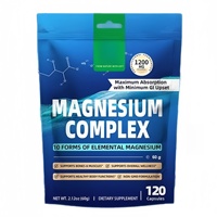 Capsules de magnésium complexe en marque privée OEM, 10-en-1, magnésium élémentaire, complément pour le sommeil, la relaxation musculaire, le soutien du cœur et des os