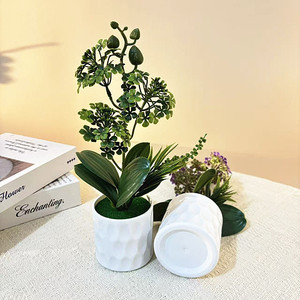 New <b>Artificial</b> <b>Flower</b> Design 3 <b>Flower</b> Tall Dwarf Chestnut Palm Bonsai 26cm Indoor Decor Plant - Product Image 3