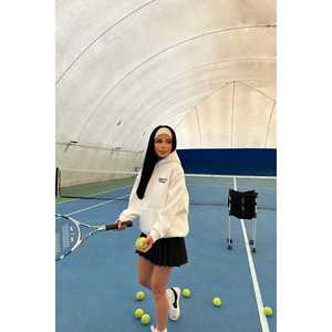 Women's <b>White</b> New York Print Hooded <b>Sweatshirt</b> - Product Image 3