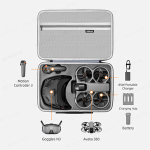 Estuche Protector Portátil de PU para <span class=keywords><strong>DJI</strong></span> Avata 360 <span class=keywords><strong>Fly</strong></span> More Combo, Bolsa de Almacenamiento Cruzada para Accesorios de Dron - Product Image 2
