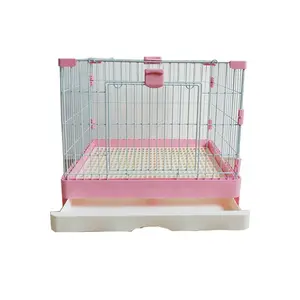 Manufacturer wholesale high quality Animal Cage Large Space Rabbit Hutch Pet Cage with Wheels Movable