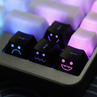 ABS Material 1.6mm Oil Injection Radium Engraving Transparent Personality Mechanical Keyboard Key Cap WASD Arrow Keys Cool