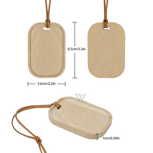 Diffuseur de parfum en bois naturel pour voiture, pendentif de rétroviseur gravé au laser personnalisé, ornement diffuseur de parfum rechargeable en stock - Product Image 3