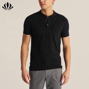 <span class=keywords><strong>Polo</strong></span> con cuello de banda para hombre, <span class=keywords><strong>Polo</strong></span> de tres botones para hombre, <span class=keywords><strong>Polo</strong></span> de tenis de piqué de mezcla de algodón - Product Image 4