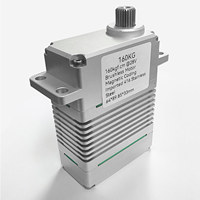 Servo de Alto Torque ZY-168HV 24V-28V sin Escobillas, 160KG, Carcasa 7075, Conector de 15 Pines, Suministro al por Mayor para Distribuidores de RC
