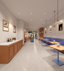 Aménagement personnalisé de café, équipement complet de l'intérieur du magasin avec des vitrines en bois et un éclairage LED - Product Image 2