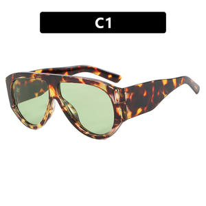 メンズ＆レディース向け、ヴィンテージ風ビッグフレームサングラス、UV400 PC素材、カスタムロゴ入り、格安でおしゃれなサングラス - Product Image 3