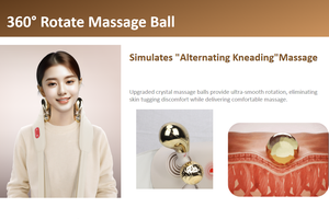 Masseur de cou et d'épaules amélioré avec tête de <span class=keywords><strong>massage</strong></span> en tissu élastique PU supérieur, rotation à 360°, chauffage Shiatsu, pétrissage 3D et contrôle de la vitesse - Product Image 2