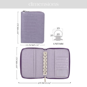Etsy Ins TK Meilleure vente en cuir de crocodile 6 anneaux A7 Classeur économique comme agenda Planner Couverture d'autocollants et enveloppes à monnaie disponibles - Product Image 4