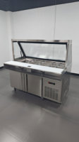 Salade de pizza en acier inoxydable de 1.8m sous le réfrigérateur de table d'établi de comptoir pour la cuisine