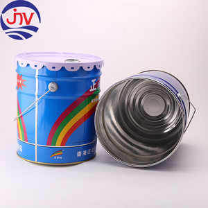 Cubo Metálico de Alta Calidad de 5 Galones (20L) con Tapa, Ecológico, Antioxidante, Duradero, Certificado ROHS, Solución de Almacenamiento para Pintura - Product Image 1