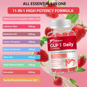 Biokom Suplemento Probiótico de Akkermansia Muciniphila, Gomitas GLP Naturales 11 en 1, con Té Verde, Bromelina, Fibra y Berberina, a Prueba de Agua, a Prueba de Agua - Product Image 2