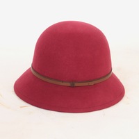 Sombrero de lana de fieltro para mujer, moda, 100%
