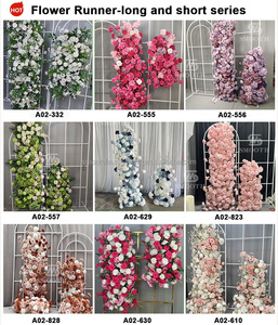 LEDA งานตกแต่งงานแต่งงาน คุณภาพสูง ดอกกุหลาบขาวทำมือ ใบไม้สีเขียว สายดอกไม้ประดับ - Product Image 5