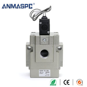 صمام ملف لولبي ثلاثي الاتجاهات من نوع SMC سلسلة VG342-3G-04A، وصلة G RC NPT 1/2 <span class=keywords><strong>3</strong></span>/4 1، صمامات تحكم هوائية مقاومة للغبار تعمل بالتحكم التلقائي - Product Image 2