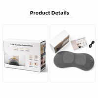 Oreiller de massage intelligent LEERCON pour le cou, avec compression d'air, chauffage et pétrissage, rechargeable, pour soulager les tensions à la maison, au bureau et en voyage