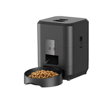 Distributeur automatique intelligent 2L pour chiens, portable, en plastique, avec écran LCD, rechargeable, pour aliments secs, programmable, dosage quantitatif, design élégant
