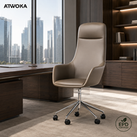 Fauteuil de Direction Ergonomique ATWOKA Luxe Moderne à Dossier Haut – Siège de Manager pour Bureau de PDG et Projets de Salle de Conseil