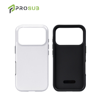 Coque de téléphone Prosub 2-en-1 pour iPhone 17 Series, impression par sublimation 3D sur film PBT, étui mobile en plastique