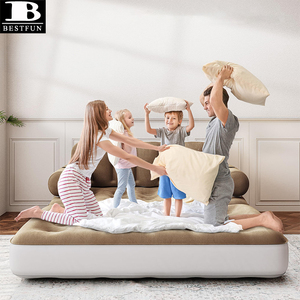 Sofá Cama Inflable 5 en 1 Tamaño Queen con Cabecera y Bomba, Sofá de Aire Convertible para el Hogar, Invitados y Camping - Product Image 3