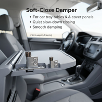 Charnière amortisseur rotative à amortissement fluide pour tables de plateau automobiles avec couple réglable de 1 à 10 Kgf.cm, étanche et durable