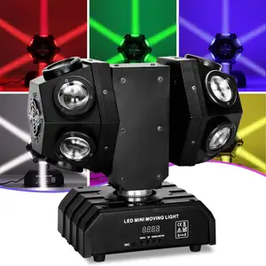 Club Disc Led 12Pcs 10W double arms spider RGBW 4 in 1 Moving Head rotation dj moving head laser beam Bar Party Stage Light