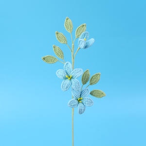 Bouquet de <span class=keywords><strong>jasmin</strong></span> en crochet fait main, plantes en <span class=keywords><strong>pot</strong></span>, bouquet floral artificiel fini, <span class=keywords><strong>pot</strong></span> de fleurs, mini <span class=keywords><strong>pot</strong></span> de plante en tricot - Product Image 4