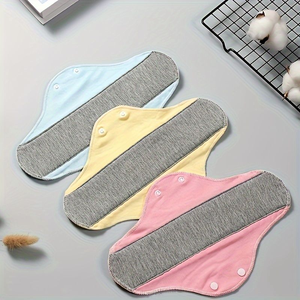 Toallas Menstruales Reutilizables, Protectores Diarios, Anti-Fugas, Transpirables, Súper Absorbentes, con Alas, Suaves, Absorbencia Moderada, Lavables, Personalizables - Product Image 1