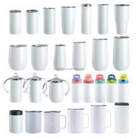 Vente en gros de gobelets fins à double paroi en acier inoxydable de 15 oz, 20 oz et 30 oz, avec paille et couvercles refermables, pour sublimation