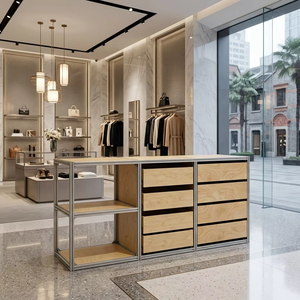 Présentoir de mode <span class=keywords><strong>pour</strong></span> showroom de vêtements, armoire de rangement design, vitrine professionnelle en profilé aluminium <span class=keywords><strong>pour</strong></span> <span class=keywords><strong>studio</strong></span> d'art - Product Image 3