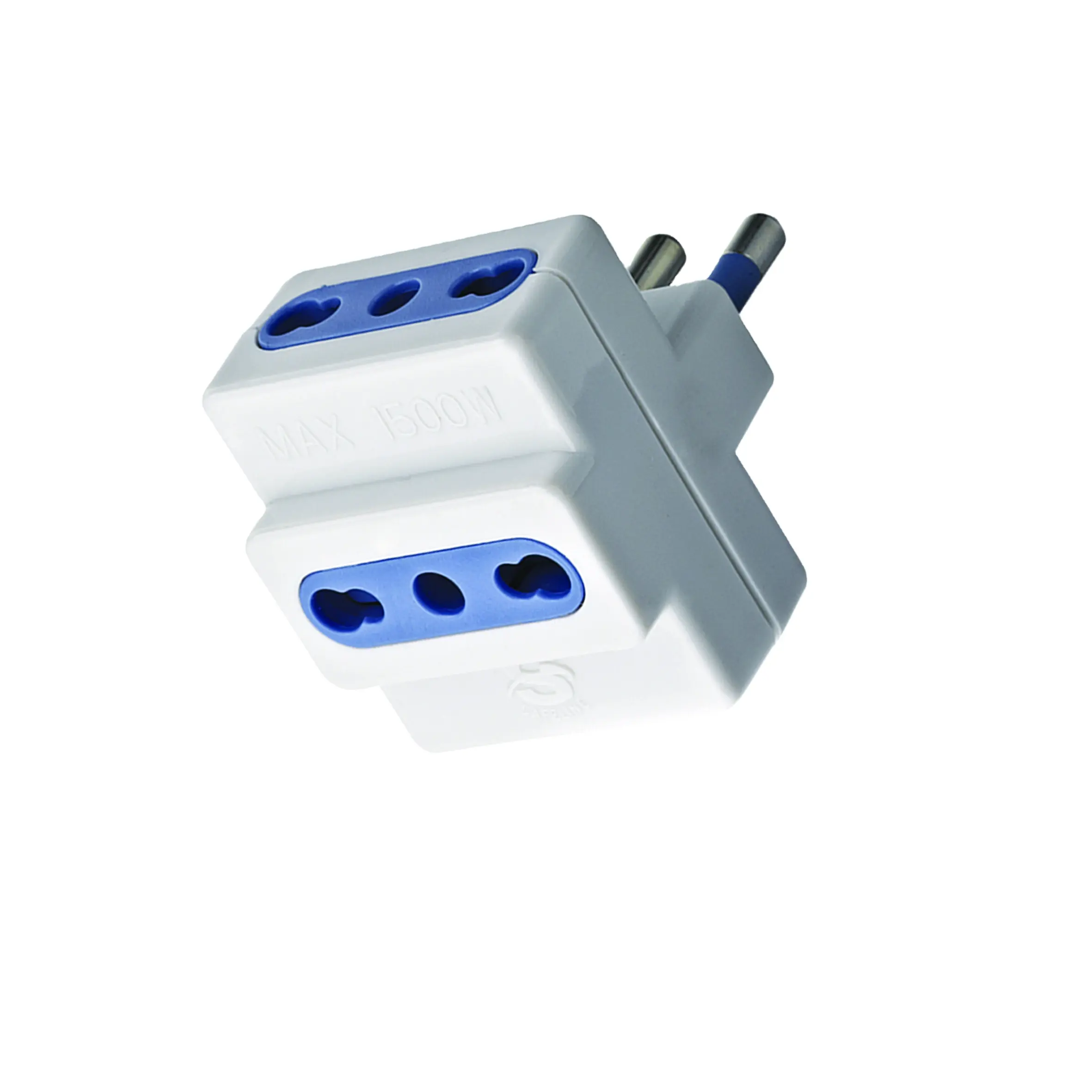 Adaptador multi tipo italiano com adaptador triplo plugue 10/16A bippasso 16A