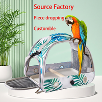 Sac à dos de transport portable pour perroquet, sac de voyage pliable pour oiseaux, sac à oxygène pour petits animaux, avec ventilation en maille, pour usage extérieur