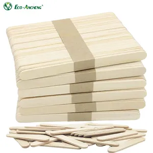Custom Design Popsicle Sticks Disposable Paper Bag Wooden Stick Food Grade Smooth Natural Wood Without Burs