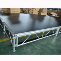 Scène portable en aluminium pour événements DJ en extérieur, montage/démontage facile, sans électricité, certifiée CE, RK RK-ASP4X8I, antidérapante