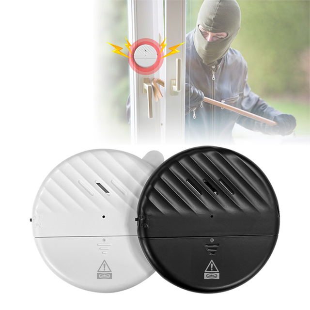 Home Security Device Ultra-Slim Round Sensitivity Wireless Door Window Vibration Sensor
