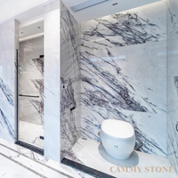 Grande dalle de marbre blanc naturel Cammy Stone Milas Lilac White pour carrelage de sol, escalier, comptoir de cuisine, meubles de salle de bain