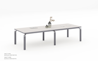 Meubles de bureau de bonne qualité, table de conférence en panneaux de particules pour immeuble de bureaux commercial
