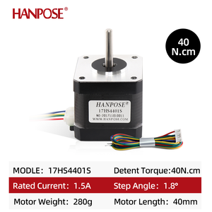 Hanpose มอเตอร์สเต็ปเปอร์ <span class=keywords><strong>NEMA</strong></span> 42, 40N.CM 1.7A 17HS4401S ของแท้เครื่องแกะสลัก CNC <span class=keywords><strong>12V</strong></span> <span class=keywords><strong>NEMA</strong></span> <span class=keywords><strong>17</strong></span>มอเตอร์ไฮบริด - Product Image 2